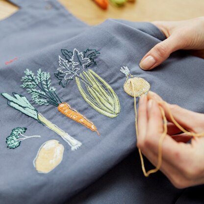 DMC Personalised Stitchable Apron Embroidery Kit - 74 × 82 cm