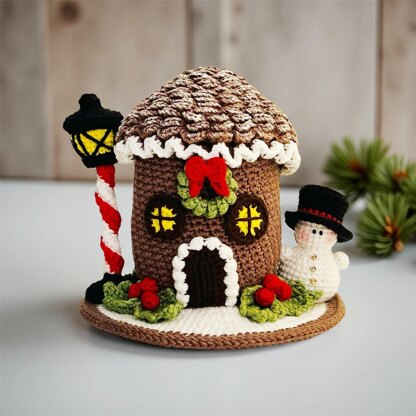 Crochet fairy house, amigurumi doll house, Christmas house