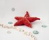 Starfish toy knitted flat