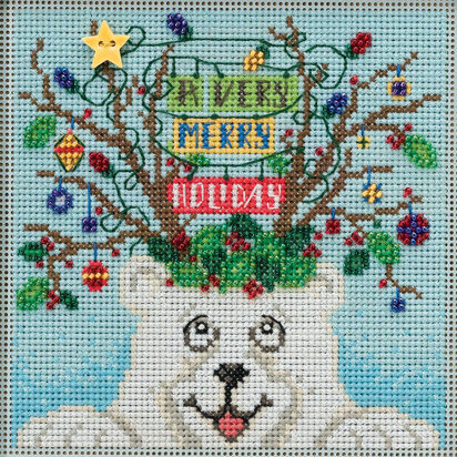 Mill Hill Beary Merry Christmas (14 Count) Cross Stitch Kit