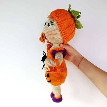 Halloween Lulu Doll Crochet Amigurumi Doll Base pattern, Crochet baby doll pattern (English, Deutsch, Français)