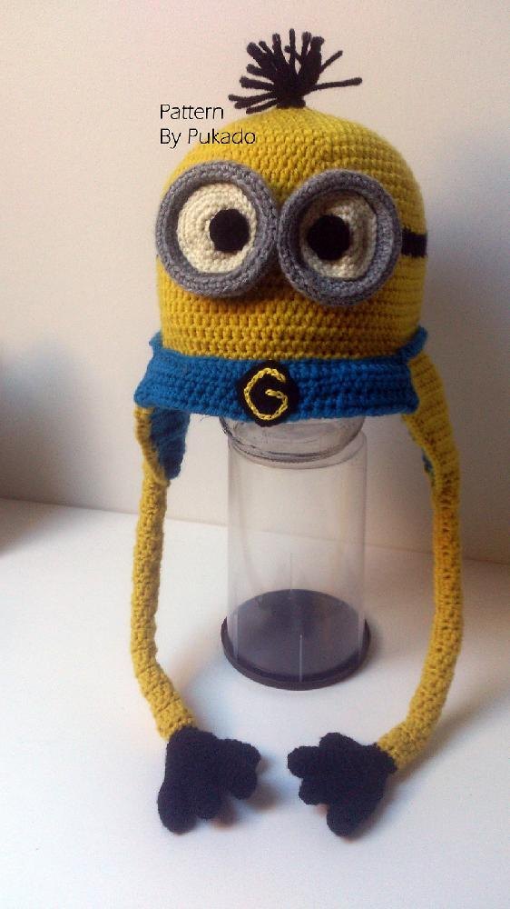 thumbnail image 2 of Handmade Crocheted Despicable Me Minion Hat – All Sizes, Yellow Beanie 2 of 3