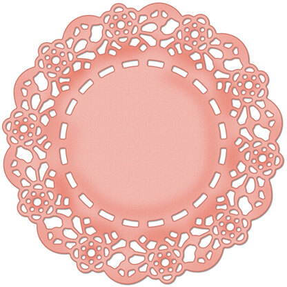 CottageCutz Dies - Tea Time Doily 3.4"X3.4"