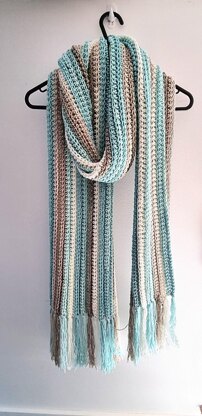 Ocean Breeze Scarf with Fringe