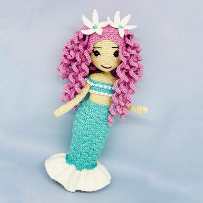 Amigurumi doll pattern, crochet doll pattern, crochet doll clothes, amigurumi Mermaid