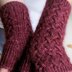Fuzzy Zig Zag Lace Fingerless Mitts