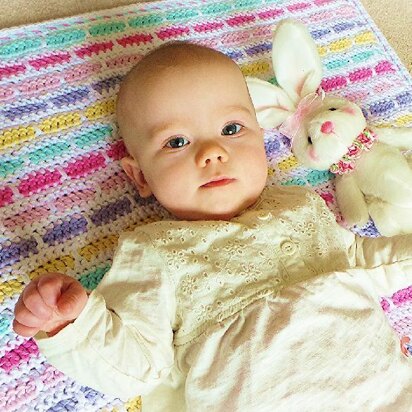 Rainbow bricks blanket