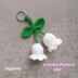 Lilly of the valley keychain crochet