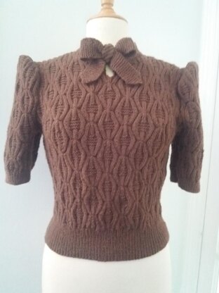 Womens 1940's short sleeve sweater