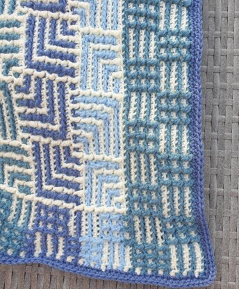 Mosaic Pinwheel Blanket in Blues