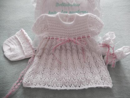 50. Lacy Baby Dress Set for 3lb-3months