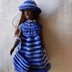 Fashion Doll knitted outfit.
