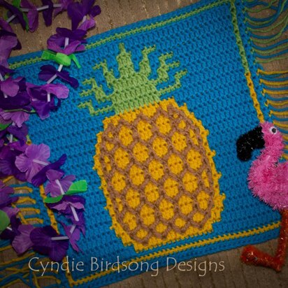 Tootie Fruity Overlay Mosaic square: Pineapple