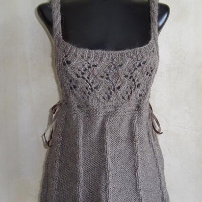 #64 Romantic Cable and Lace Vest