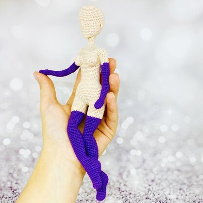 Doll body, crochet doll, amigurumi doll, doll body base