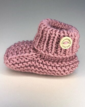 Baby Seed Stitch Booties 0-3 Months