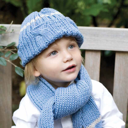 "Ulli Hat And Scarf" - Hat Knitting Pattern For Girls in MillaMia Naturally Soft Merino