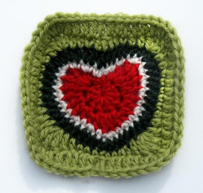 Love Heart Granny Square Motif