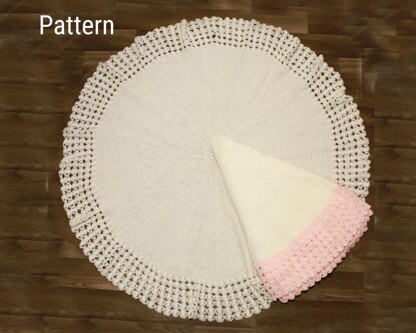 Crochet pattern baby shawl UK & USA Terms #238