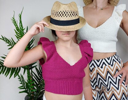 The Ruffled Crochet Wrap Top: Crochet pattern