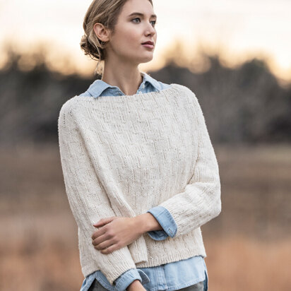 Shady Hollow Sweater in Blue Sky Fibers Worsted Cotton - 202220 - Downloadable PDF