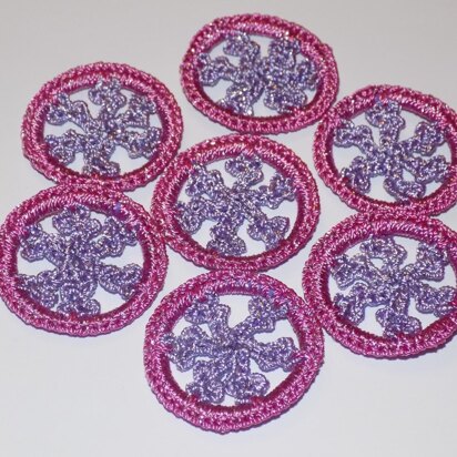 Crochet Snowflake Round Motif