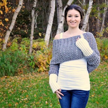 Stockinette Stitch Shrug in Lion Brand Nature's Choice Organic