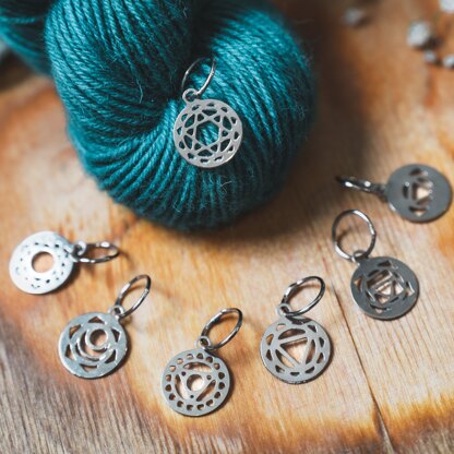 Knitter's Pride The Mindful Collection - Sterling Silver Plated Chakra Stitch Markers