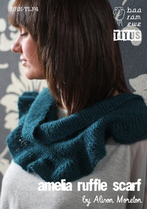 Amelia Ruffle Scarf in Baa Ram Ewe Titus