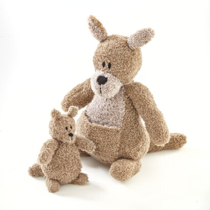 Knitted Kangaroo and Joey in King Cole Truffle DK - 9161pdf - Downloadable PDF