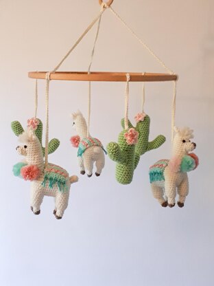Llama baby mobile