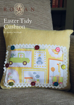 Easter Tidy Cushion in Rowan Baby Merino Silk DK
