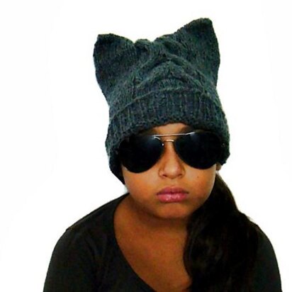 Knit Cat Ear Hat