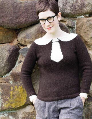 Edie Trompe L'oeil Pullover in Juniper Moon Farm Herriot - Downloadable PDF