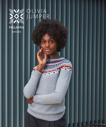 Olivia Jumper - Knitting Pattern for Women in MillaMia Naturally Soft Merino - Downloadable PDF