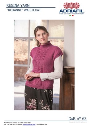 Roxanne Gilet in Adriafil Regina - Downloadable PDF