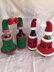 DK straight needles knitting pattern Santa and Elf Christmas wine bottle hat jacket & dress