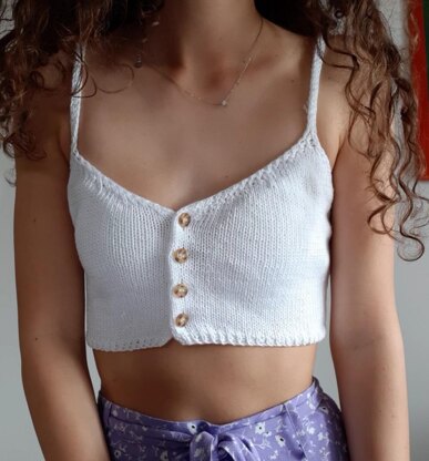 Crop top with buttons