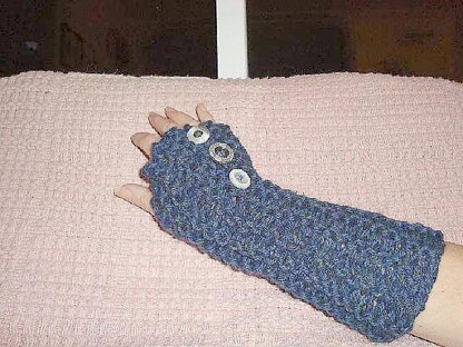 292, EASIEST KNITTED FINGERLESS GLOVES PATTERN IN THE WORLD