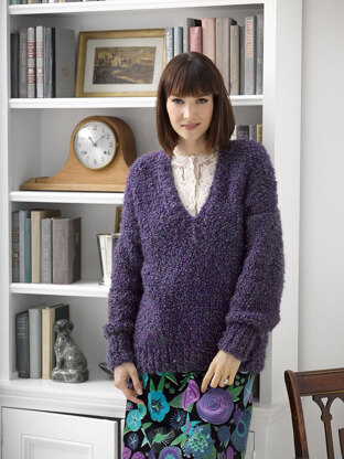 Comfy And Quiet Pullover in Lion Brand Homespun Thick & Quick - L30260