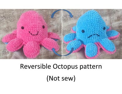 Reversible mood octopus not sew