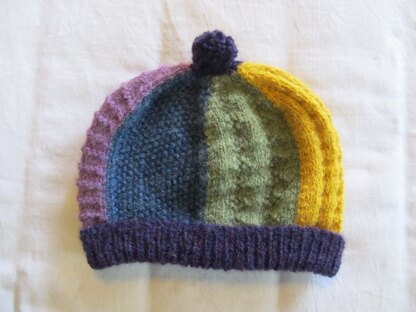 Beanie using intarsia in the round