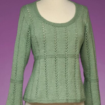 Top-Down Empire Waist Pullover #172 - knitting pattern