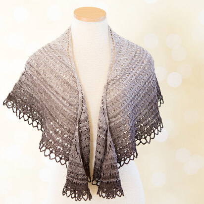 Cumberland Crescent-Shaped Shawl in SweetGeorgia Party of Five 2016 Gradient Mini-Skein Sets - Downloadable PDF