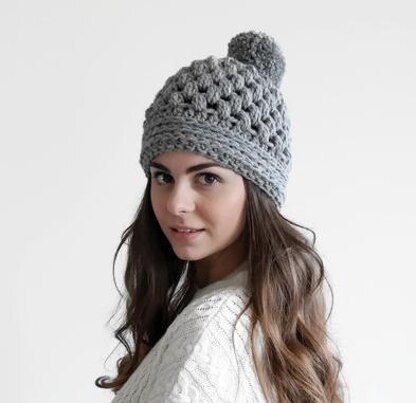 Chunky pom hat