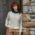Cropped Cardigan with Deep Rib -  Knitting Pattern for Women in Debbie Bliss British Wool Aran by Debbie Bliss