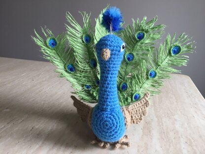 Crochet peacock