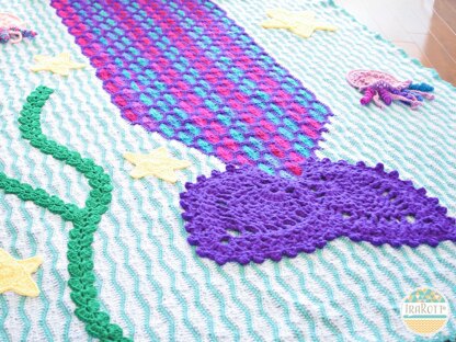 Mica the Mermaid and Jellyfish Blanket