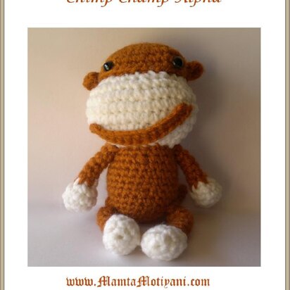 Crochet Chimpanzee Monkey Ape Pattern Unique Amigurumi Toy