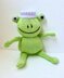 Pattern: Knitted King Frog, amigurumi frog, toy rattle for baby, knitted toy